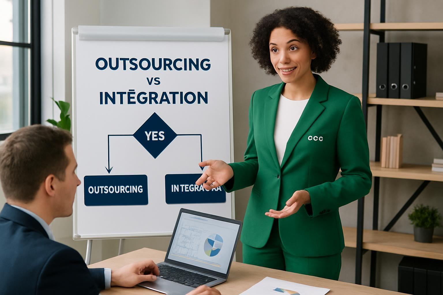 découvrez les différences essentielles entre l'outsourcing et l'intégration pour faire les choix clés adaptés à votre entreprise.