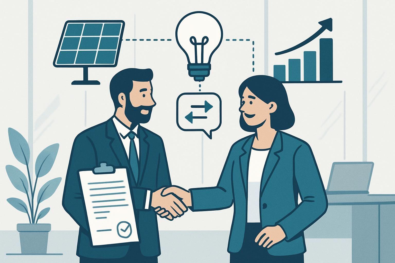 découvrez les clés de la réussite pour établir des partenariats commerciaux efficaces dans le secteur de l'énergie et stimuler votre croissance.